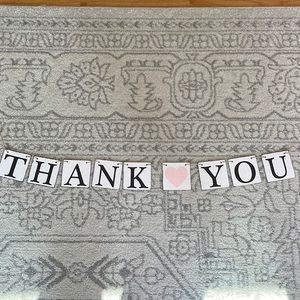 “Thank you” sign